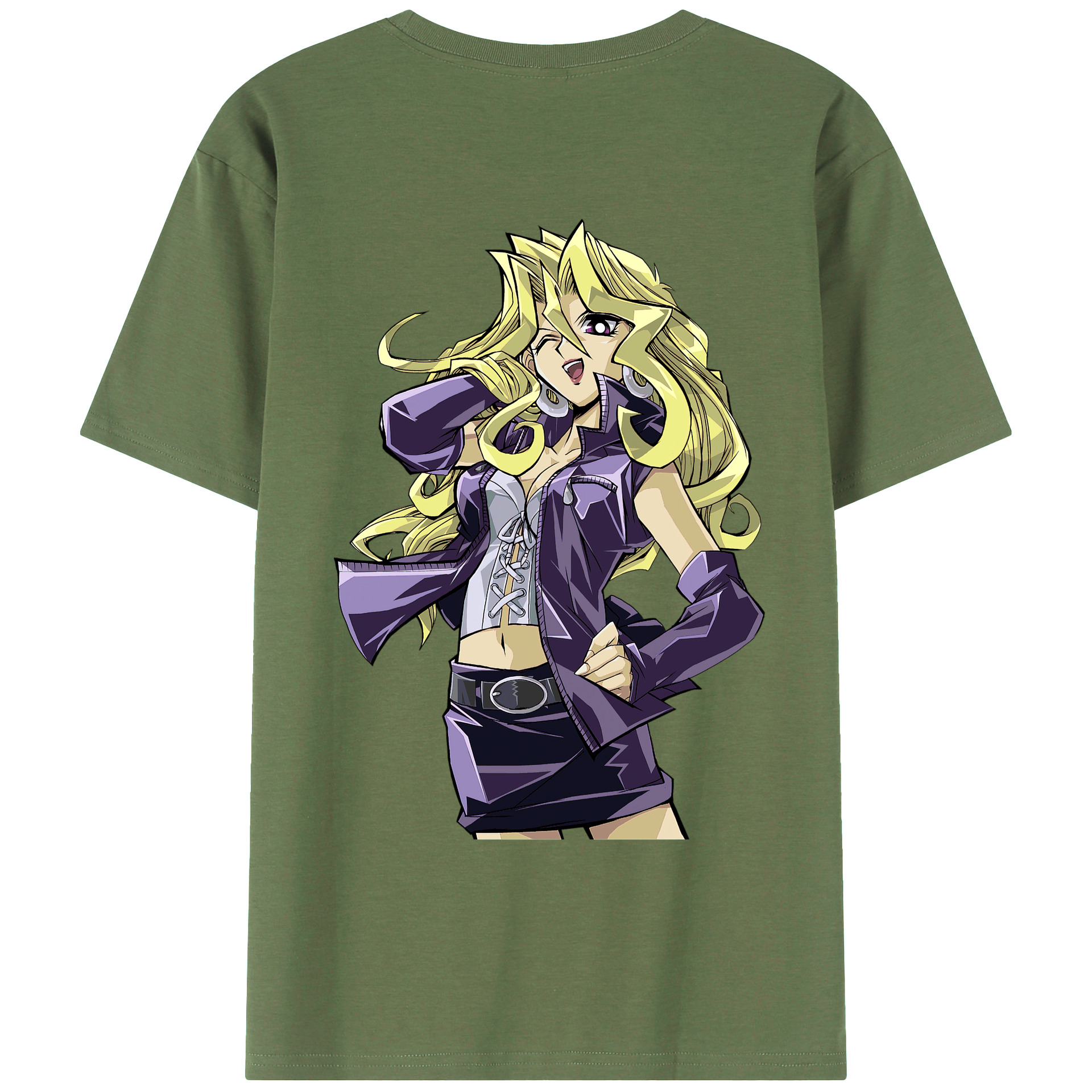 （画像用） 遊☆戯☆王 Yu-Gi-Oh! 綿100％ メンズ半袖Tシャツ（バックプリント） 通気性
